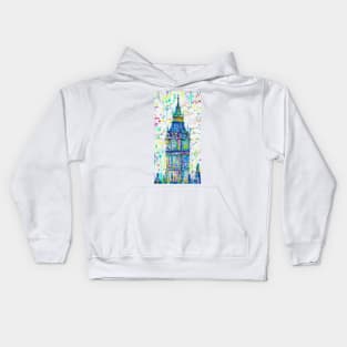 BIG BEN - watercolor painting Kids Hoodie